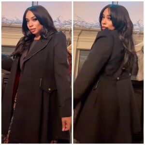 Elegant Navy Blue Coat- H